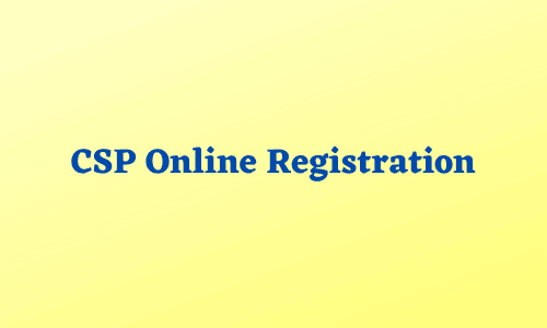 CSP Online Registration